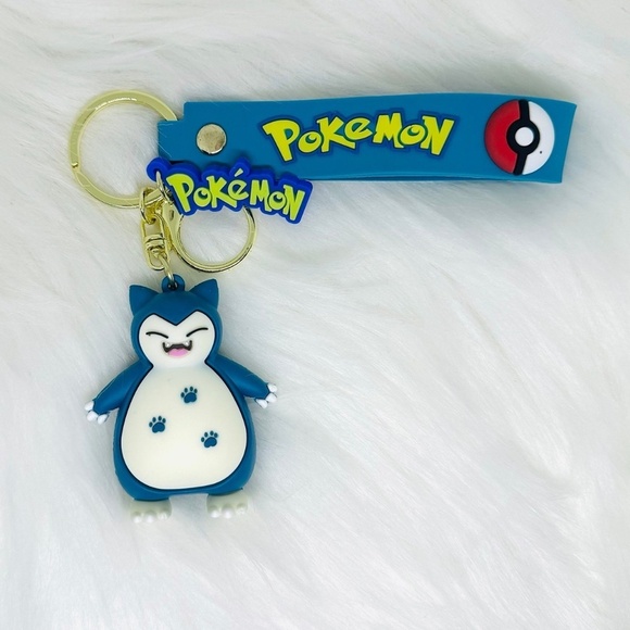 Pikachu and Snorlax Keychain Duo - Yellow and Blue - Picture 4 of 5